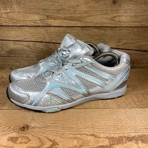 ECCO RECEPTOR SILVER BLUE SNEAKERS Sz 10-10.5